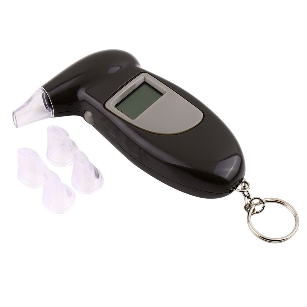 Digitale Alcohol Breath Tester Blaastest Analyzer Detector Test Sleutelhanger Met backlight