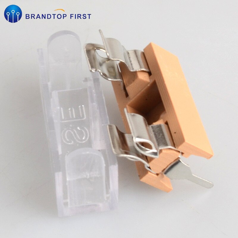 Panelmonteret pcb sikringsholder kasse m dæksel til glassikring 5 x 20mm holder