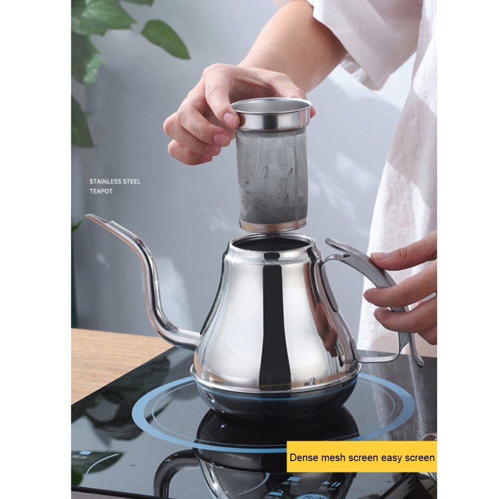 1.2L/1.8L Lange Mond Koffiezetapparaat Roestvrij Stalen Pot Melk Theepot Keuken Tool Percolators Koffie Pot Druk Mini Koffie makers