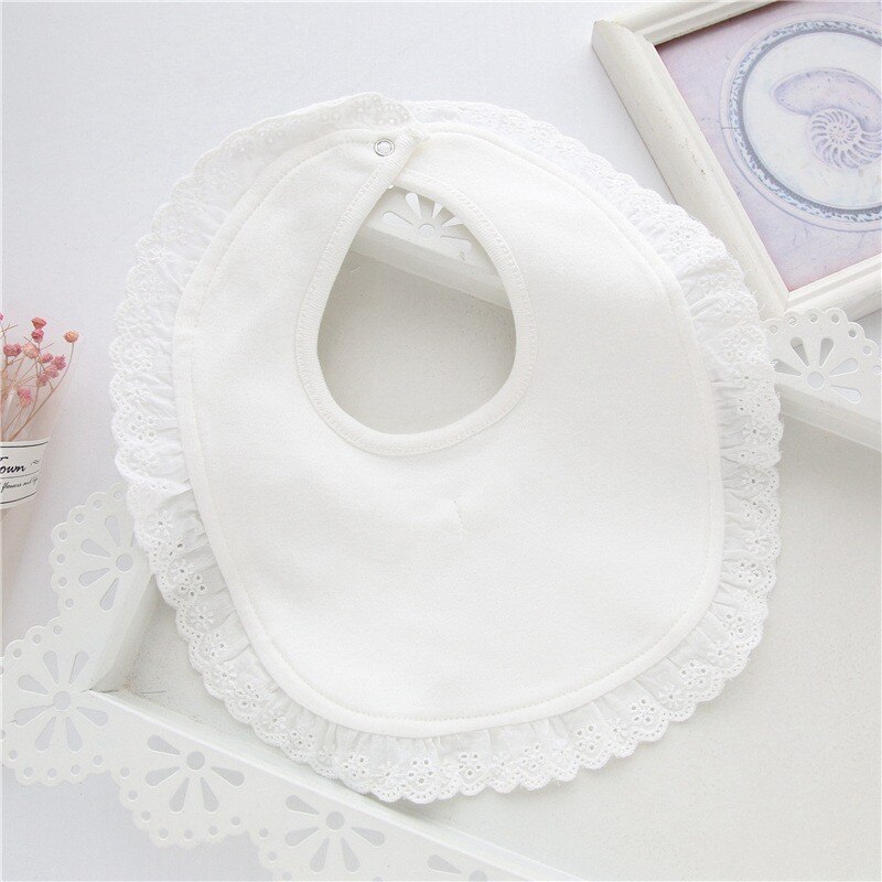 Bebê meninas babadores corton botão snap babadores algodão bonito laço babadores à prova dwaterproof água saliva toalhas