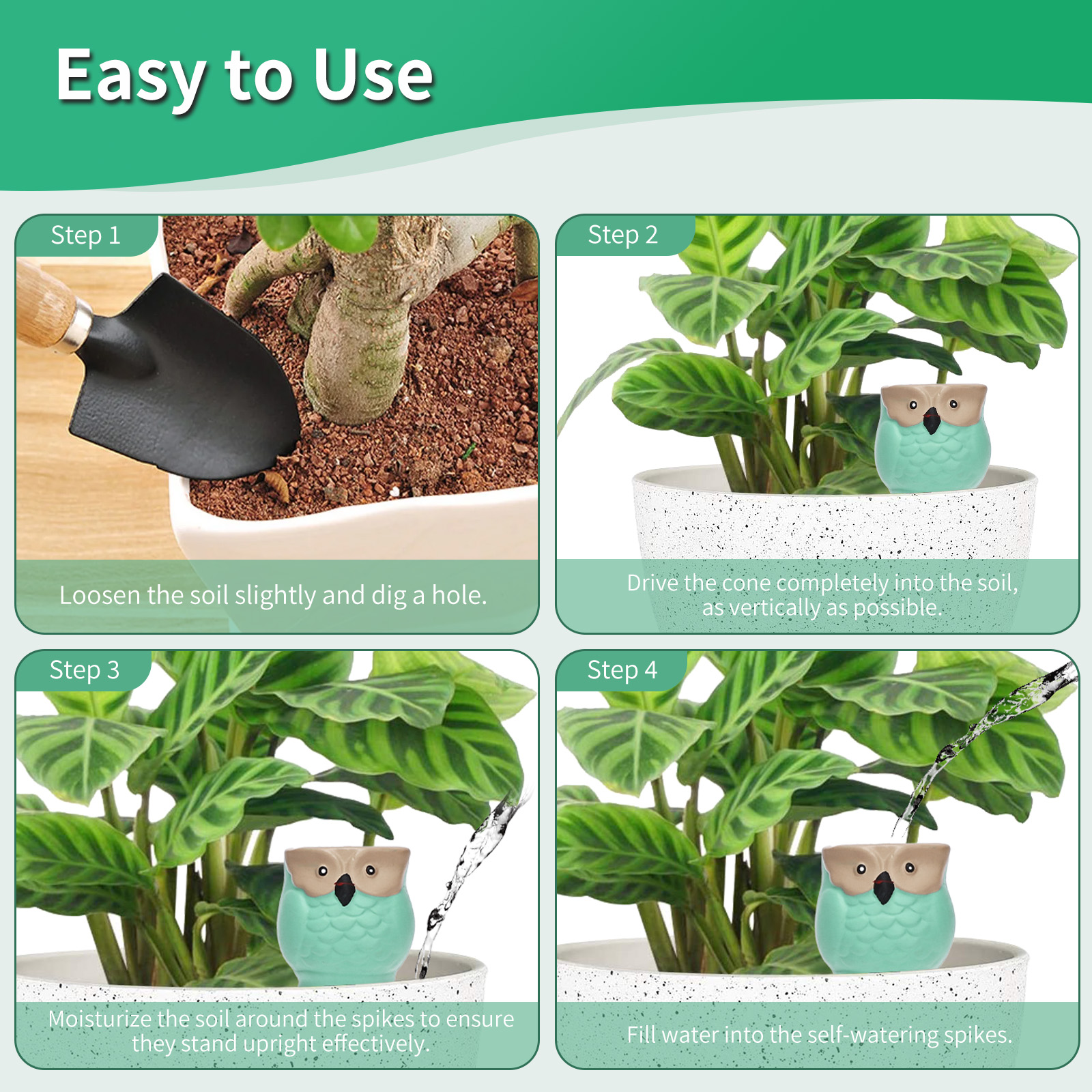 Picchi di irrigazione in terracotta sistema di irrigazione automatica irrigazione a goccia irrigazione automatica dell'acqua argilla gadget automatici per acqua per giardino