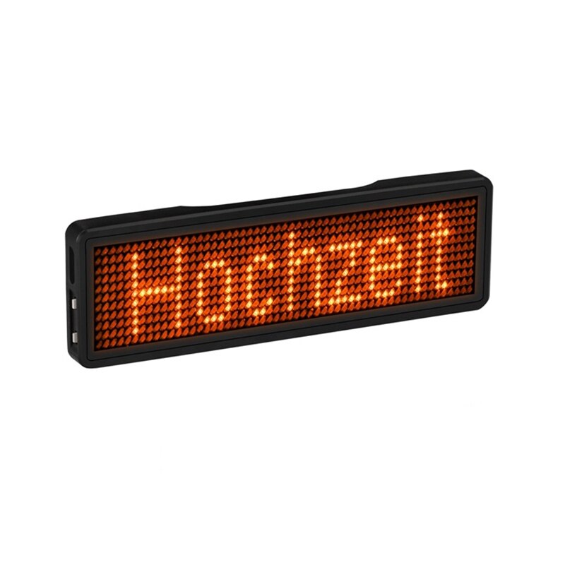 Bluetooth LED Name Badge Rechargeable Light Sign DIY Programmable Scrolling Message Board Display LED