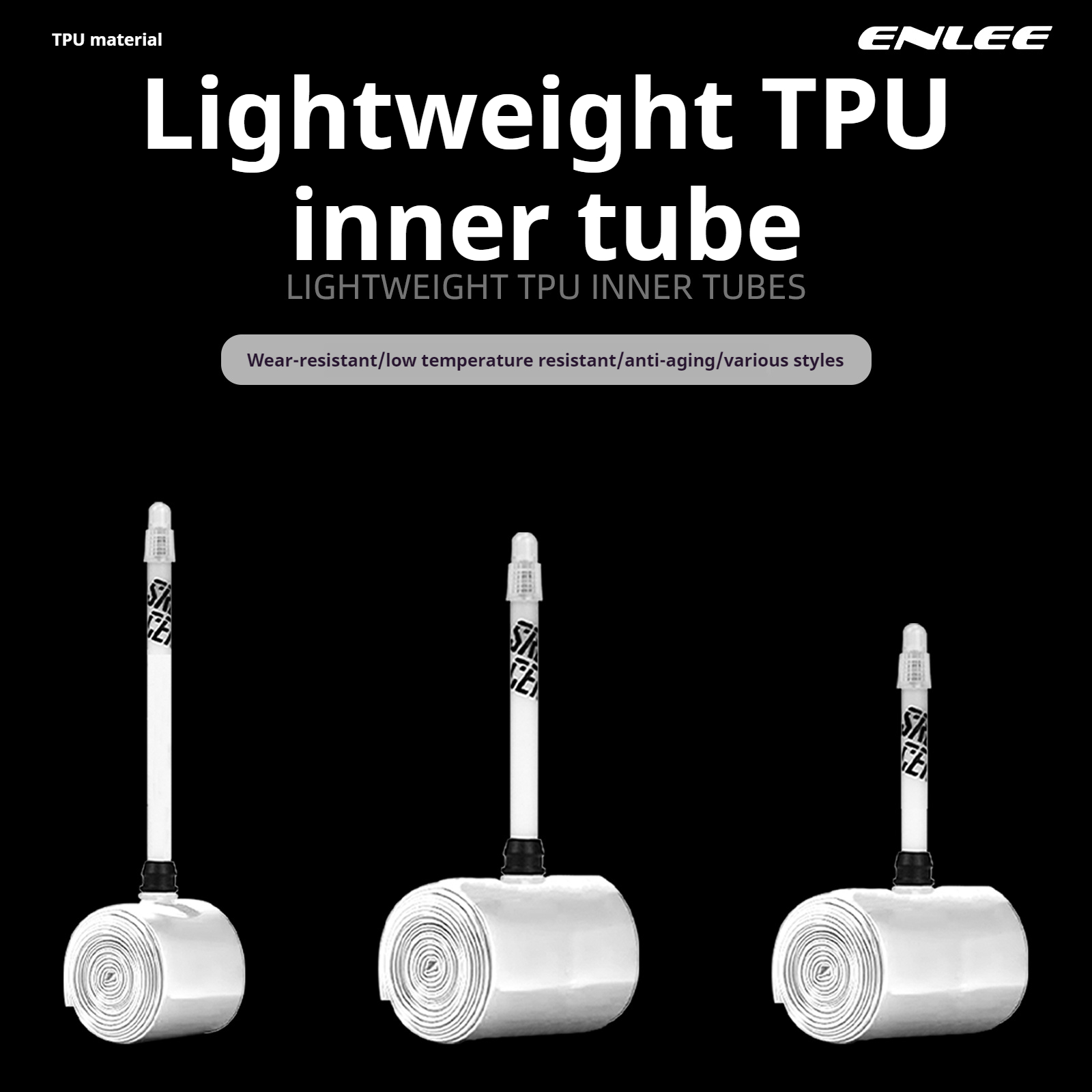 ENLEE Bicycle Inner Tube Road Mountain Bike TPU Inner Tube Bicycle Lightweight Inner Tube 700C45/65/85 French Mouth