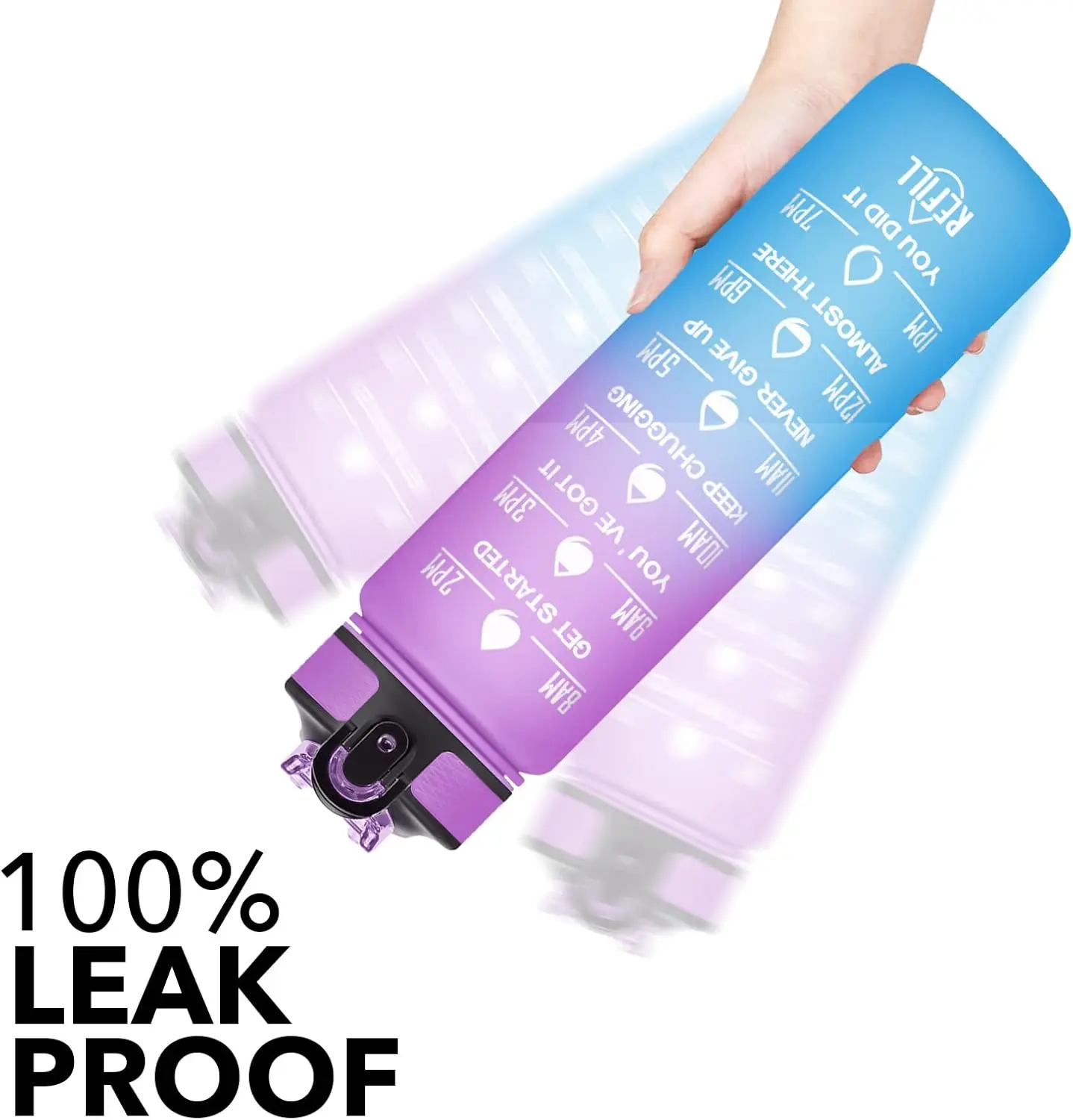 1000 ML Water Bottle Motivational Sport Water Bottle Leakproof Drinking Bottles Outdoor Travel Gym Fitness Jugs For Kitchen