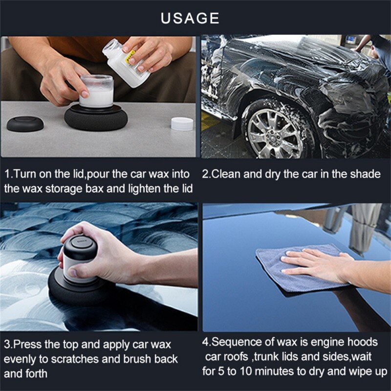 Abrillantador Manual para coche, reparador para arañazos, cuidado de la superficie del coche, material de esponja ABS PC, cera gratis