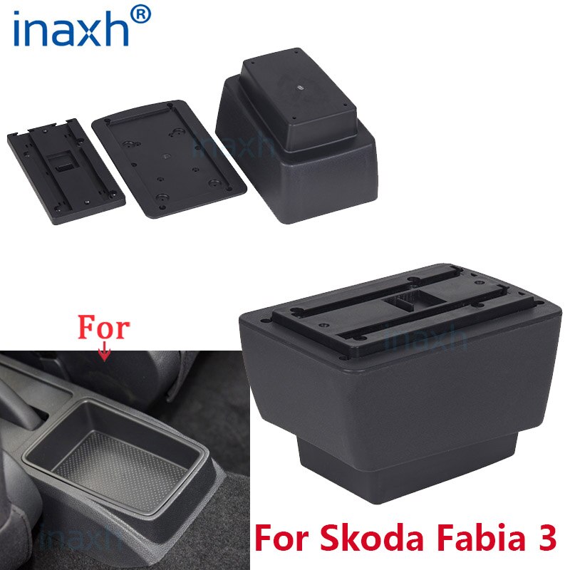 For Skoda Fabia 3 Armrest For Skoda Fabia III Combi Car Armrest box Retrofit parts Storage box car accessorie