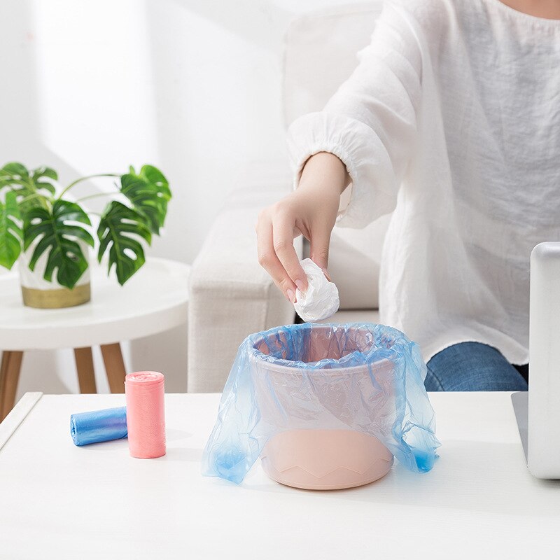 20 stks/rol 35x45 cm Mini Wegwerp Vuilniszakken voor Auto Tafel Gebruik Vest Type Vuilniszakken kleine Plastic Zakken