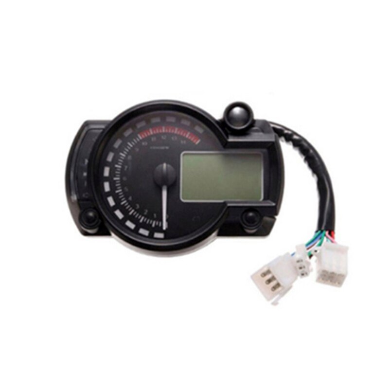 15000 rpm Motocicleta Moderna Digital Medidor de Luz Digital LCD Velocímetro Tacómetro Odómetro Ajustable 7 colores: without Sensor