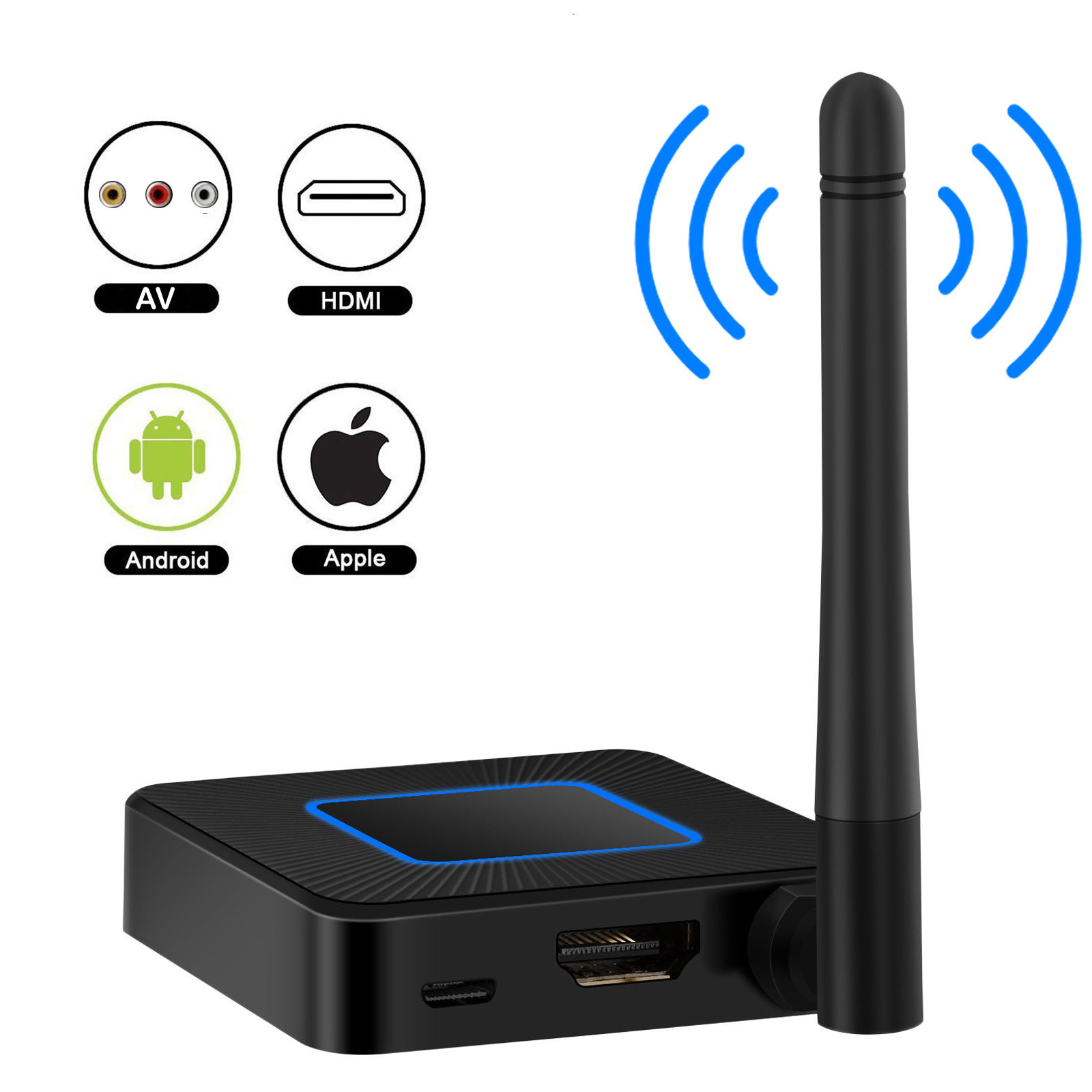 Meer Stabiele 2.4G 5G Car Auto Thuis Draadloze Hdmi Av Rca Media Streamer Mirroring Screen Airplay Miracast Android tv Stick Anycast
