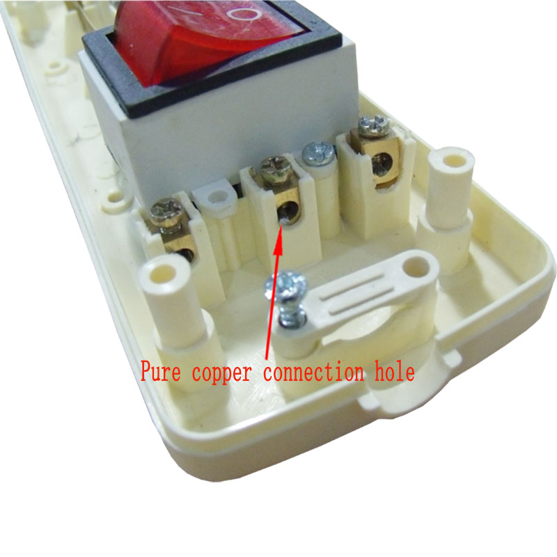 EU Europese Plug Power Strip Met Schakelaar AC Elektrische 4/5/6 Outlets Extension Socket Cord Kabel 1.5 M 16A 250 V