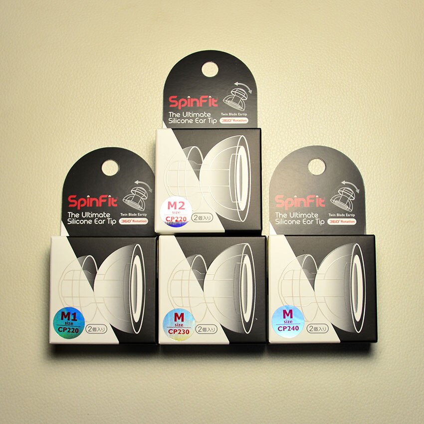 1 paar (2 stuks) SpinFit CP220 CP230 CP240 360 Gedraaid In-Ear Oordopjes Gepatenteerde Siliconen Oordopje Innovatieve Technologie Oordopjes