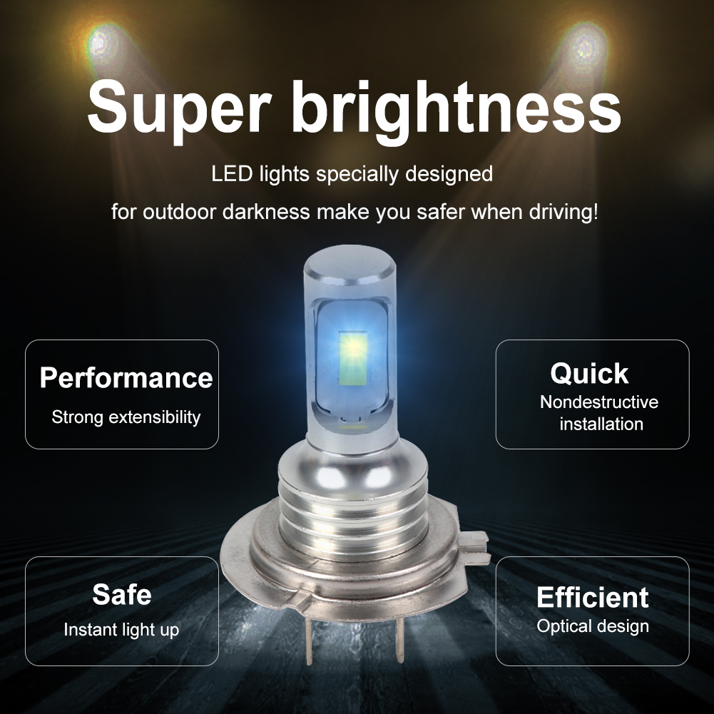 2 Stück H7-LED-Lampen, Scheinwerfer-einstellen, 80 W, 10000 lm, Hallo- oder Lo-Strahl-Glühbirnen, 6000 K, Weiß, IP68, wasserdicht, Canbus-Glühbirnen auf Autozubehör