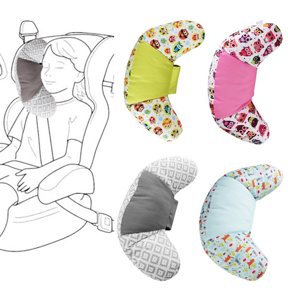 1 Pc niños Auto para reposacabezas de asiento de coche cojín de hombro cojín de algodón suave almohada de almohada de cuello para coche