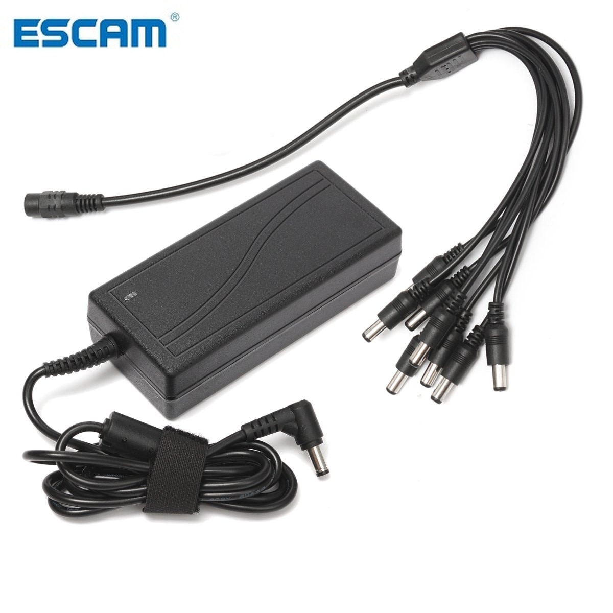 DC 12V 5A Monitor Power Adapter Power Supply + 8 Way Power Splitter Cable For Camera/Radios Surveillance CCTV