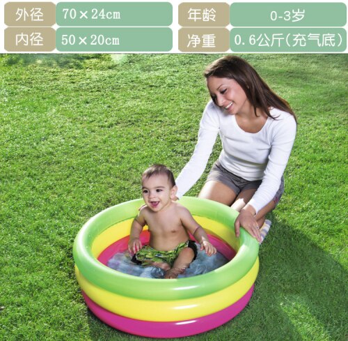 sunbath for newborn pet bath swimming poor Inflatable Ocean Ball Pool Baby Play Pool Children's Thickened Fishing in door toy: Orange