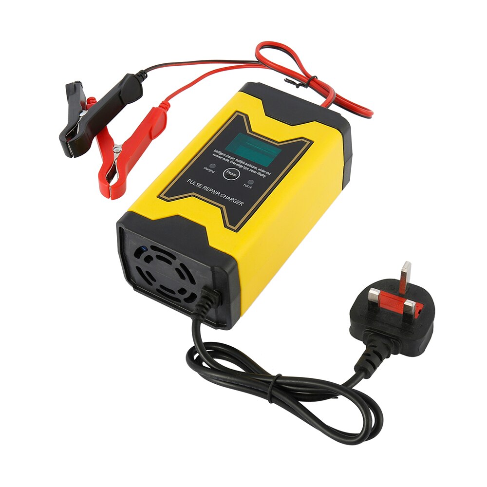 Car Battery Charger 12V 6A Full Automatic Pulse Repair Chargers Intelligent Fast Power Lead Acid UK Plug LCD Display