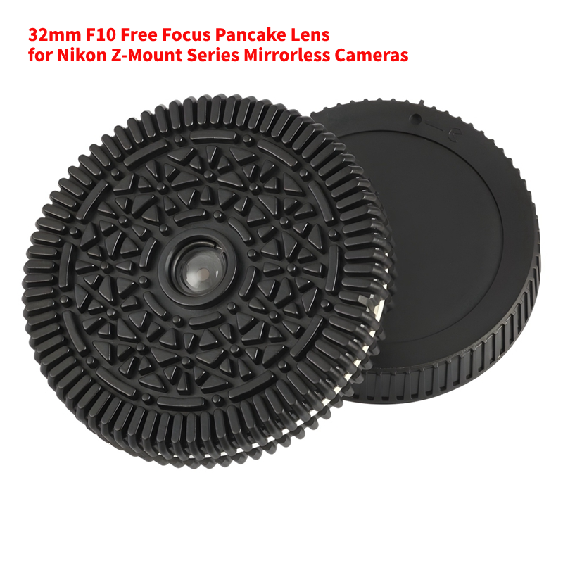 Objectif crêpe à mise au point libre F10 32mm, pour Sony E Mount/pour Nikon Z-Mount/pour appareils photo sans miroir Fuji x-mount/EF-M/M43: orange