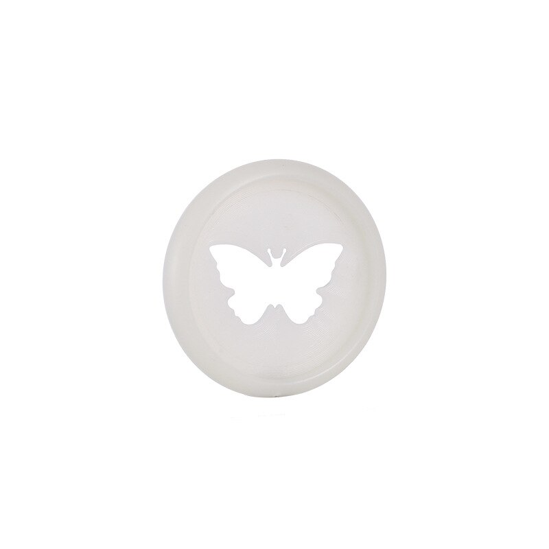 100 stk butterfly champignon hul knap plast skive skole gør-det-selv bindeskive løsblade notesbog ring spænde plast bind ring: Hvid