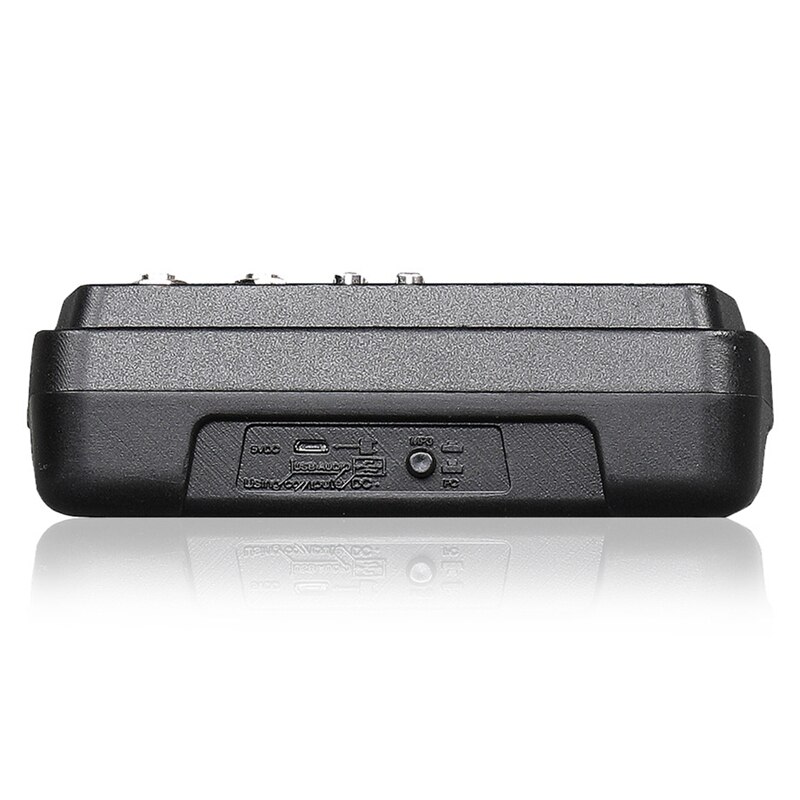 Wyw 4- kanal tragbares digitales audiomischpult mit soundkarte, bluetooth, usb , 48v und phantomspeisung für dj-pc-aufnahmen