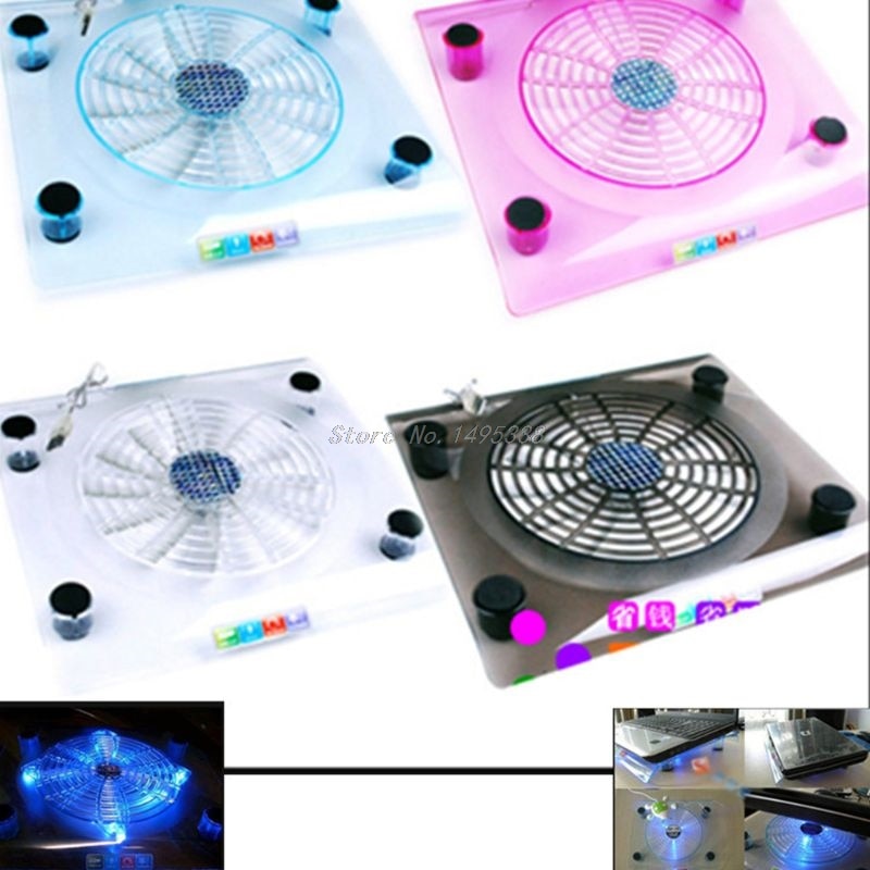 Laptop Cooler Usb Cooling Grote Fan Led Light Cooler Pad Stand Voor 15 \ "Pc Notebook