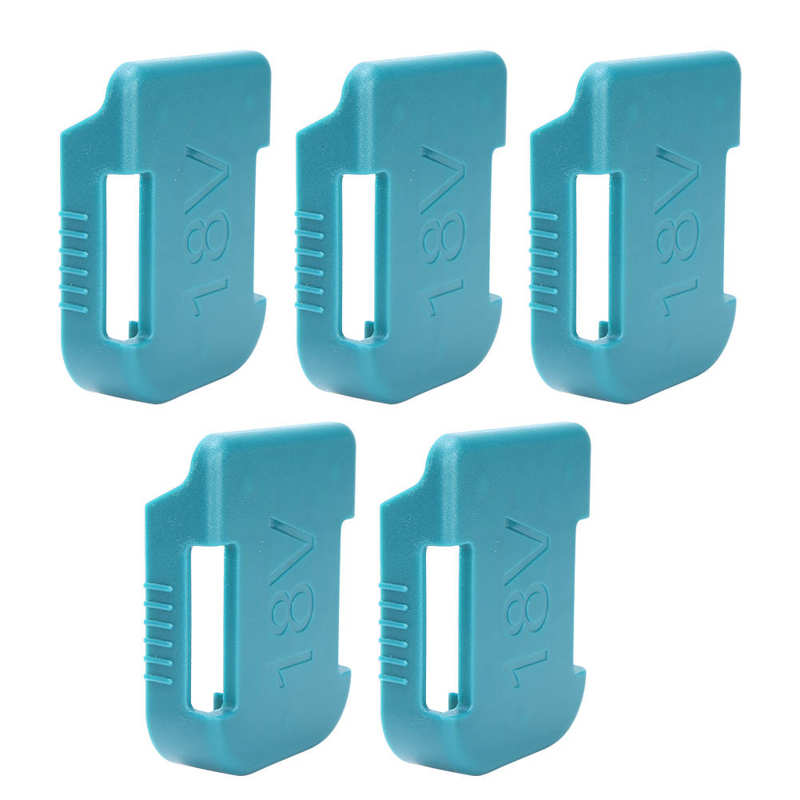 5Pcs 18V doppio con coperchio antipolvere Slot per supporto batteria al litio per terminale altoparlante per Slot portabatterie verde Makita/Bosch