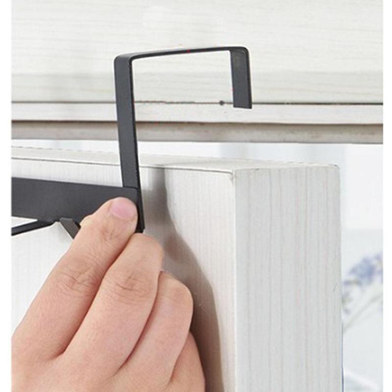 Over The Door Home Bathroom Organizer Rack Clothes Coat Hat Towel Hanger Good load-bearing wrought iron material