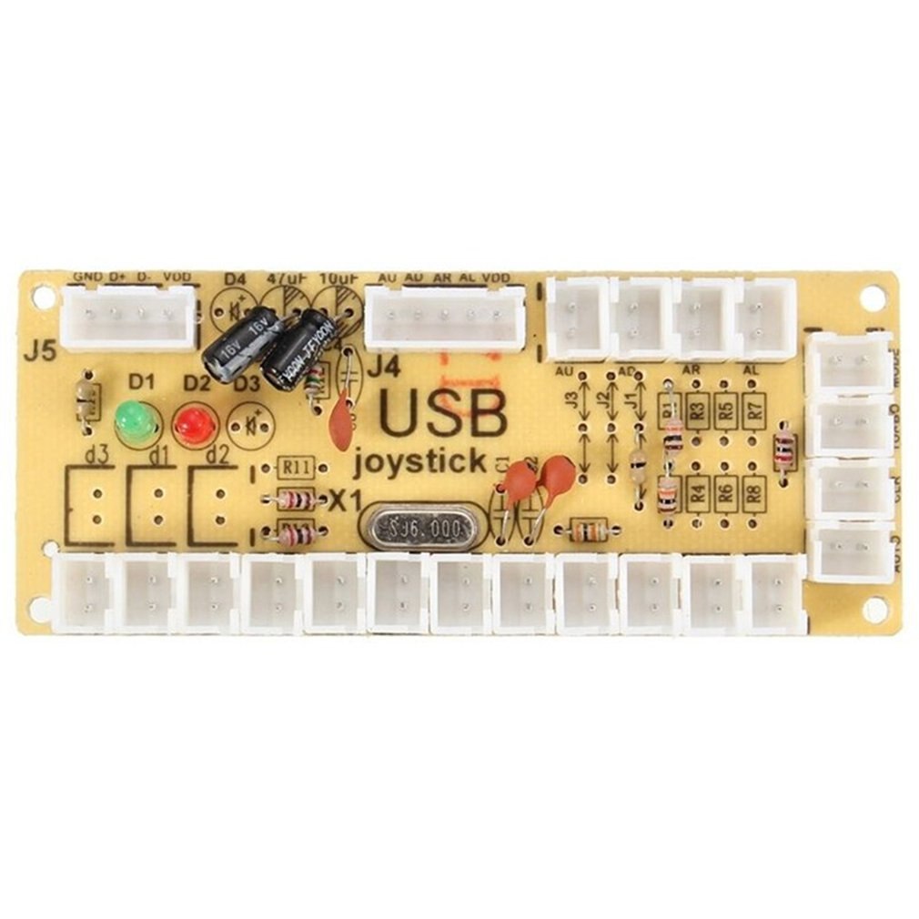 Único diy arcada joystick acessórios usb computador joystick chip placa de controle arcade rocker button kit