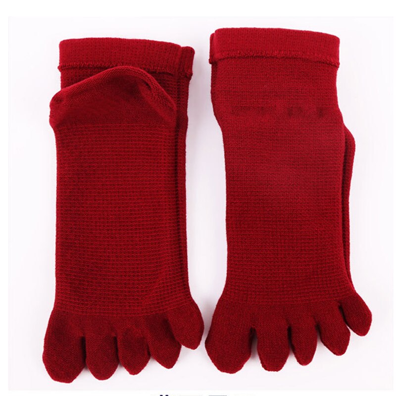 2 Pairs Vrouwen Sport Sokken Antislip Siliconen Vijf Teen Sok Vrouw Ballet Yoga Training Gym Fitness Pilates Sokken