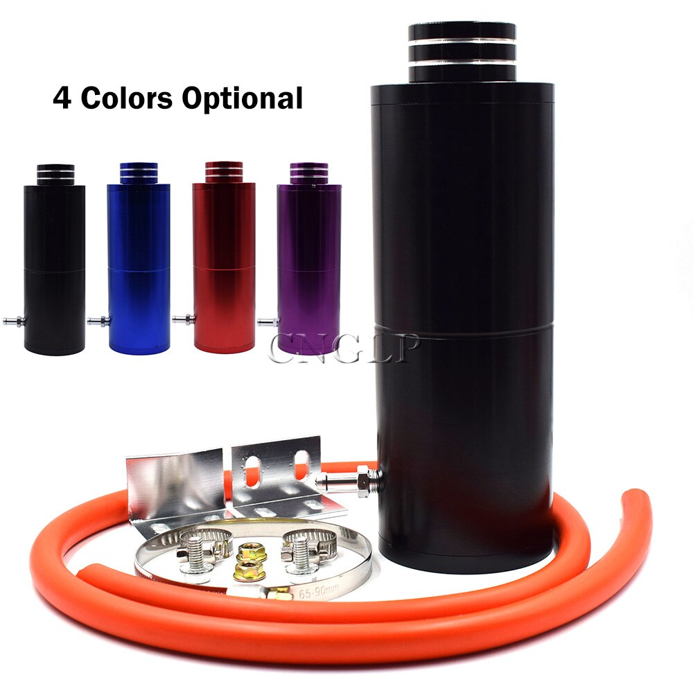 800ML Universal Racing Radiator Coolant Overflow Billet Aluminum Oil Catch Tank Round Oil Catch Can Reservoir