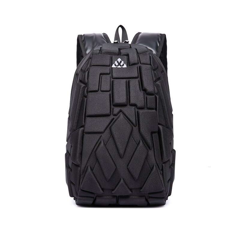 REJS LANGT Casual Rucksack Männer Schule Rucksack Fit 14 Zoll Laptop Tasche Wasserdichte Reise Geometrie Pack Neue Mochila: Black Backpack / Big