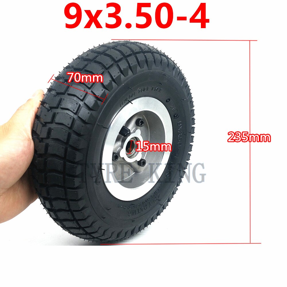 9 Inch 9x3.50-4 Tube Tire Wheel Fits Scooter Skateboard Pocket Bike Electric Tricycle 9*3.50-4 Tyre Wheel Parts: wheel