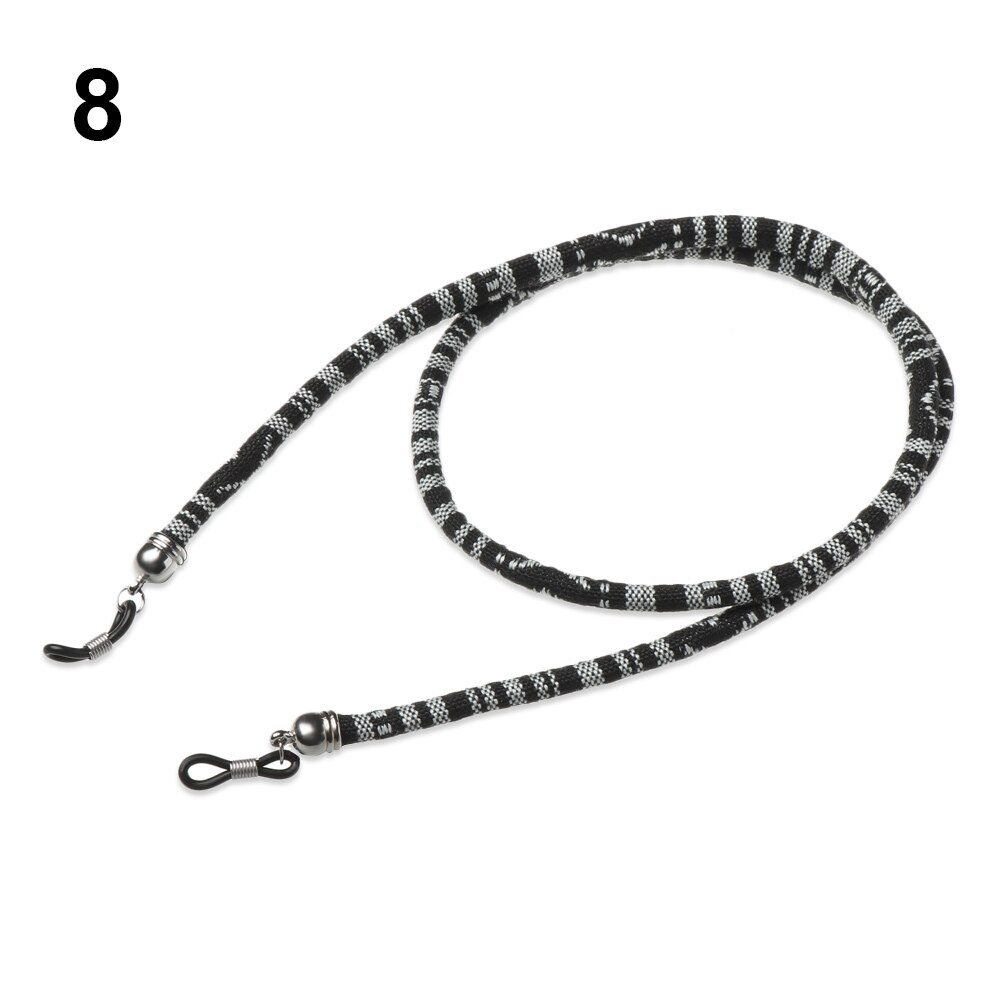 Perles acryliques colorées, chaînes de lunettes de soleil, masque, corde anti-perte, support de cordon pour lunettes de lecture, sangle de cou, accessoires de lunettes: 08