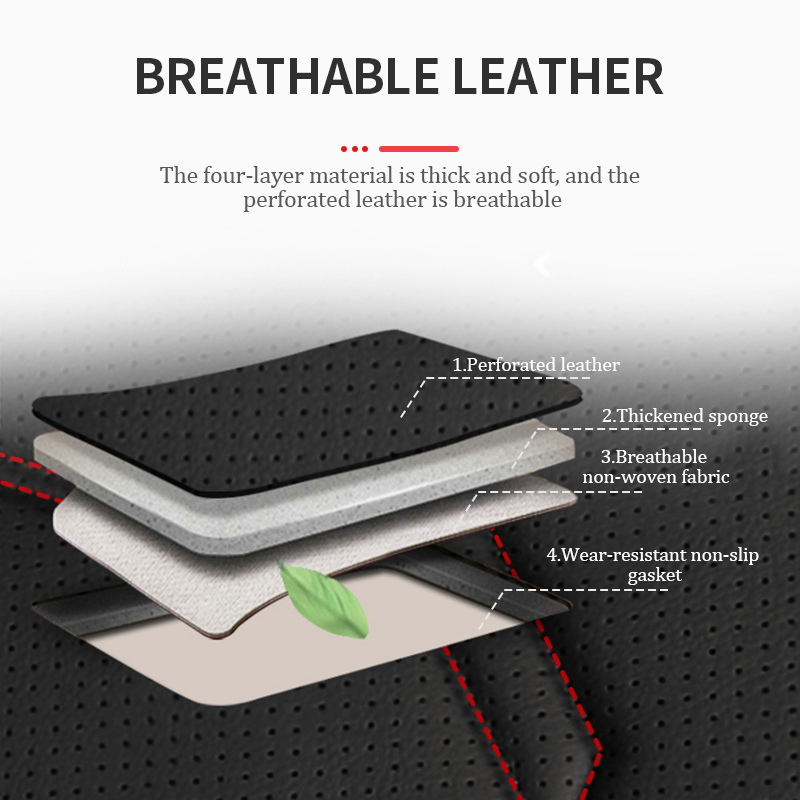 Vier Seizoenen Universele Autostoel Cover Set Pu Leer Ademend Zitkussen Protector Anti-Slip Past Voor 99% Auto auto Goederen
