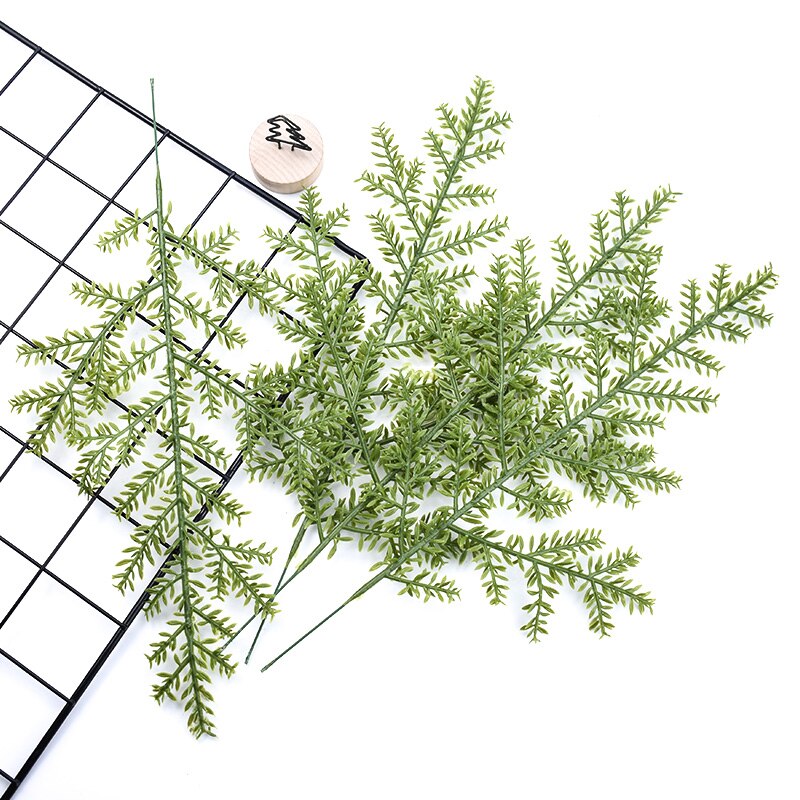6 uds Cypress decoración del hogar con hojas accesorios Navidad álbum de recortes flores diy jarrones para la boda plantas artificiales baratas