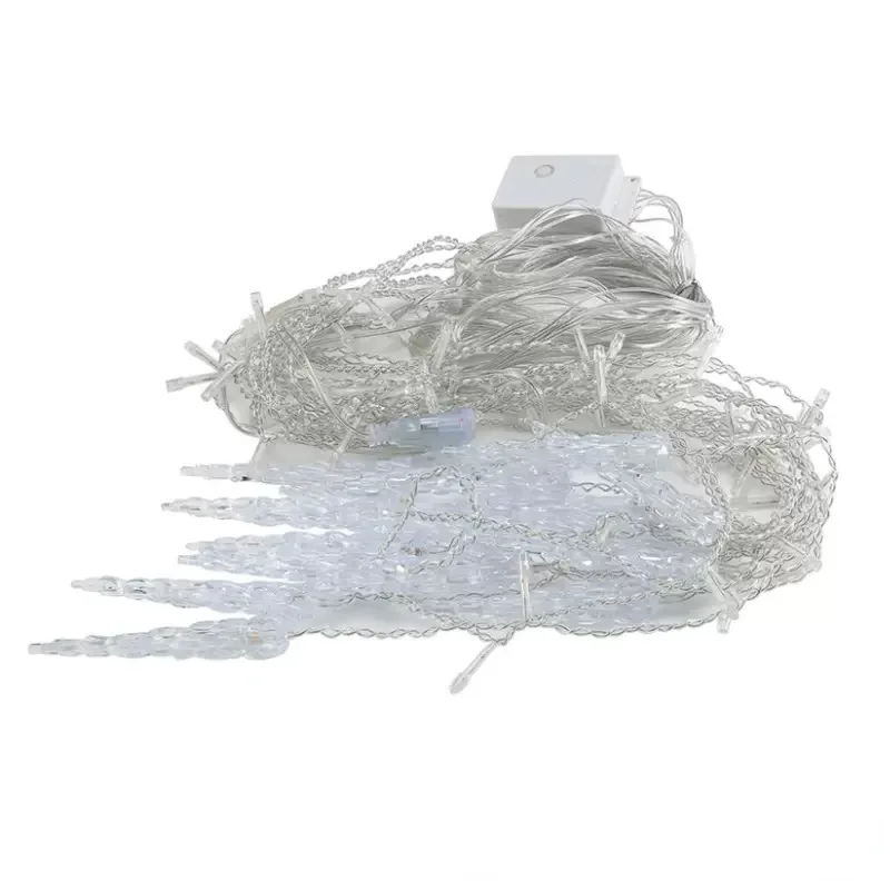 Straat Slinger Winter Festoen Led Licht Gordijn Ijspegel Slingers Voor Nieuwjaar Hangen 0.3M 0.4M 0.5M Kerstversiering Voor Thuis