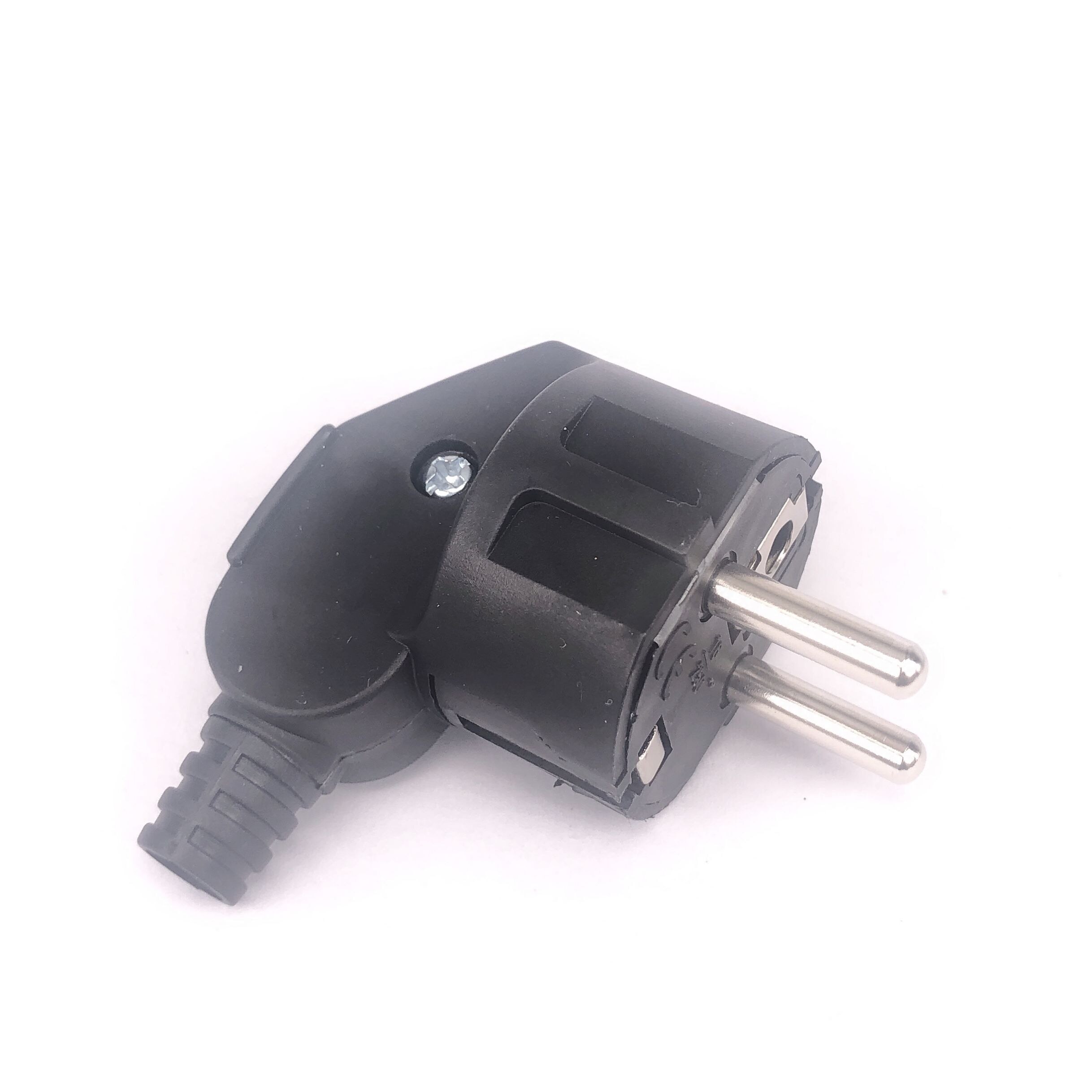 1 st eu european round 2 pins ac power hane plug rewireable uttag adapter adapter förlängningssladd kontakt