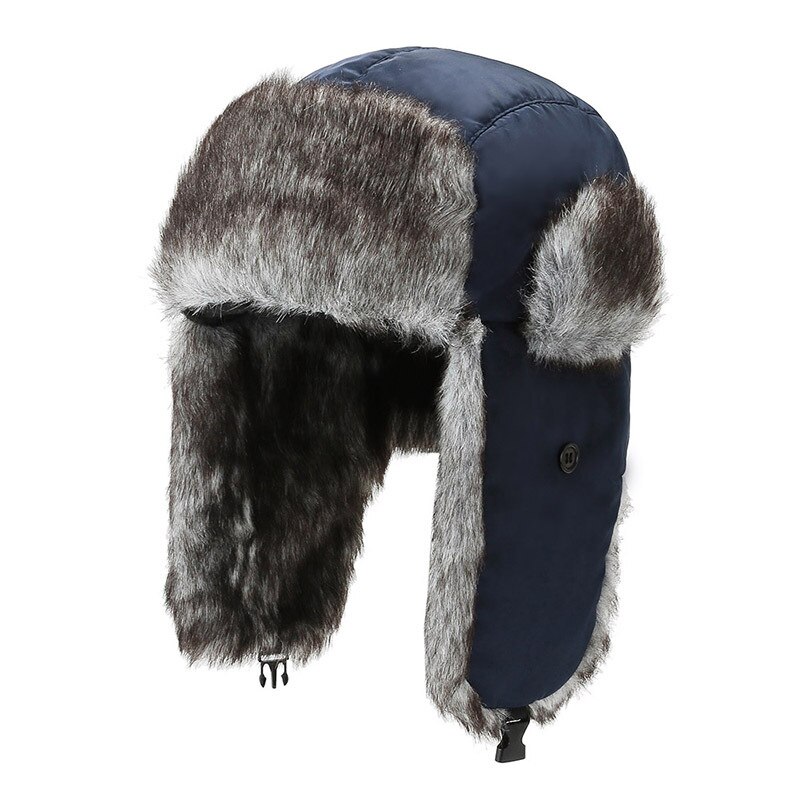 Herfst En Winter Mannen En Vrouwen Plus Fluwelen Lei Feng Hoed Outdoor Rijden Koude-Slip Gehoorbescherming Warm winddicht: Navy