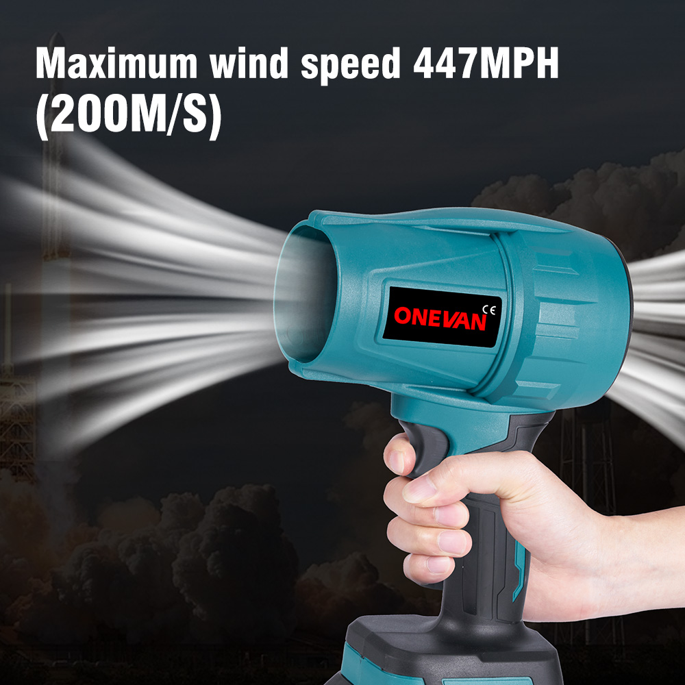 ONEVAN 200 mt/s 2000 W Bürstenlosen Turbo Fan Gebläse Elektrische Handheld Jet Fan Schnee Blatt Staub Blasen Werkzeug für 21 V 18 V Batterie