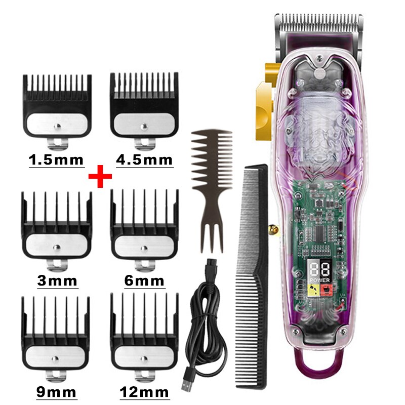 Elektrisk hårklippemaskin #39 menn oppladbare hårklippere for skjeggtrimmere utskåret elektrisk barbermaskin barber 5: Km2707
