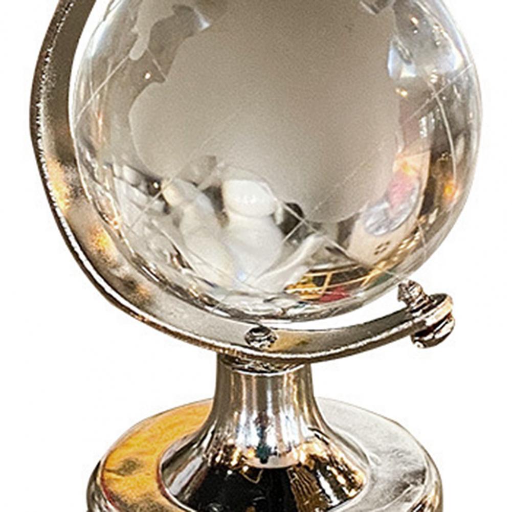 Round Earth Globe Durable Transparent Crystal Earth Globe Artificial Crystal Sphere Ball
