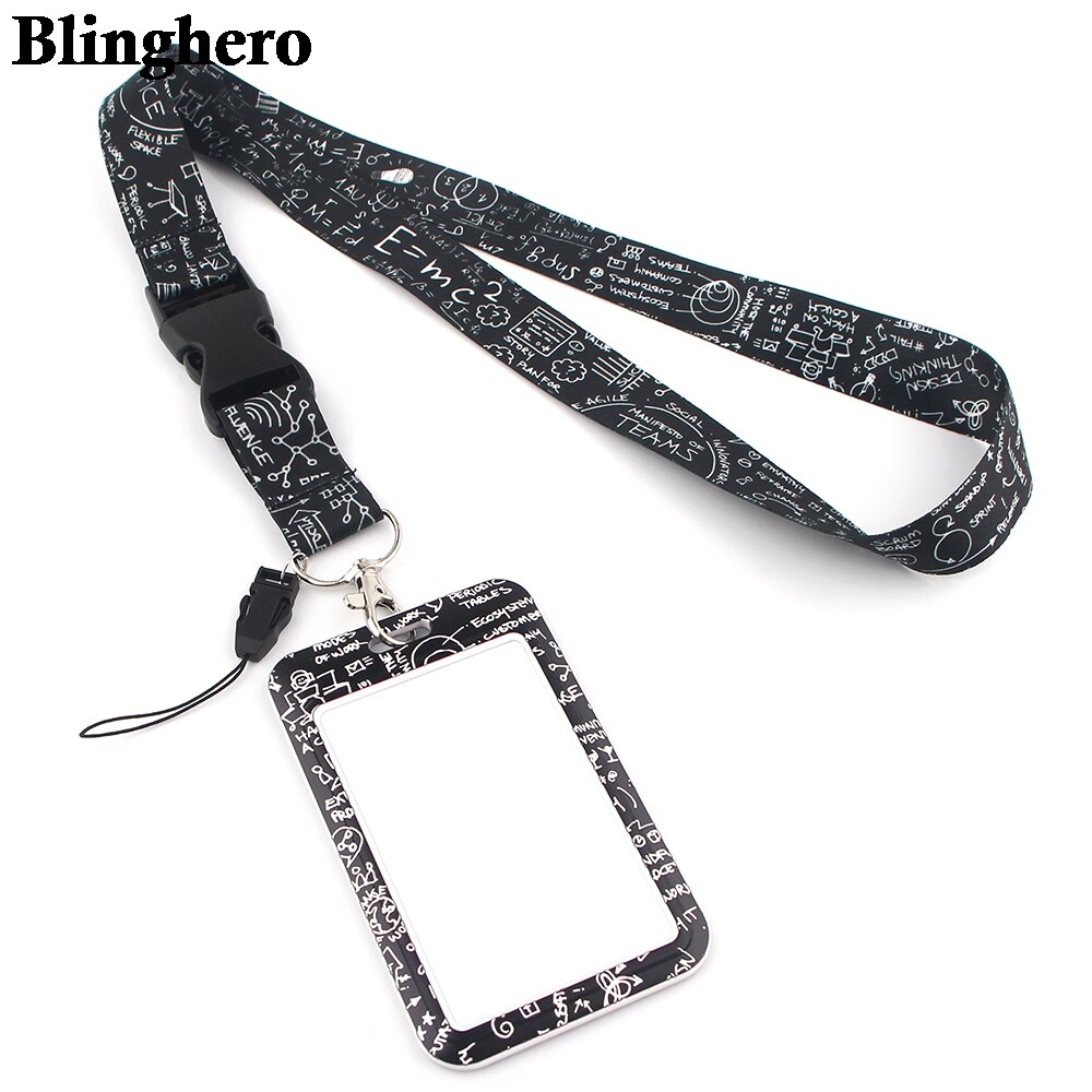 CB112 Math Formula Neck Strap Lanyard keychain Cell Phone Strap ID Badge Holder Rope Keyring Accessories Student Teacher