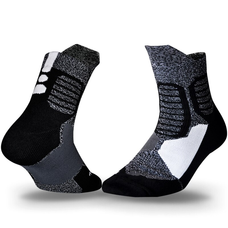 Brothock basketball socken strümpfe professionelle elite engen training handtuch dicken schweiß-saugfähigen sport socken männliche strümpfe: Gray