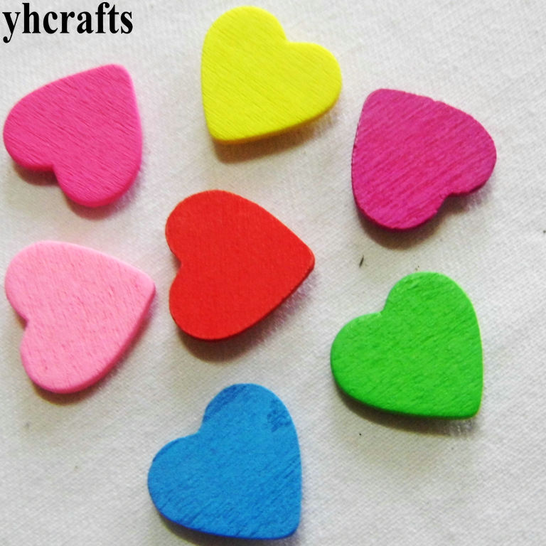 100 STÜCKE/viel. Holz herz Stern blume aufkleber Früer erlern pädagogisches spielzeug für freundlicher wandtattoo Kindergarten handwerk kreative