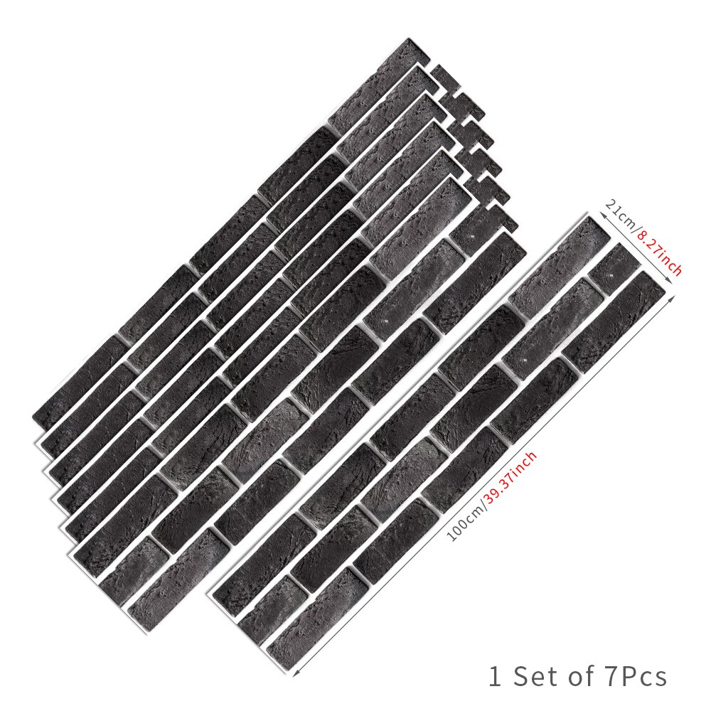 7Pcs Trappen Stickers Houten Trap Decoratie Loopvlak Vinyl Zelfklevende Diy Gevel Muur Baksteen Kunst Patroon Decals 21cm * 100Cm: XY-07