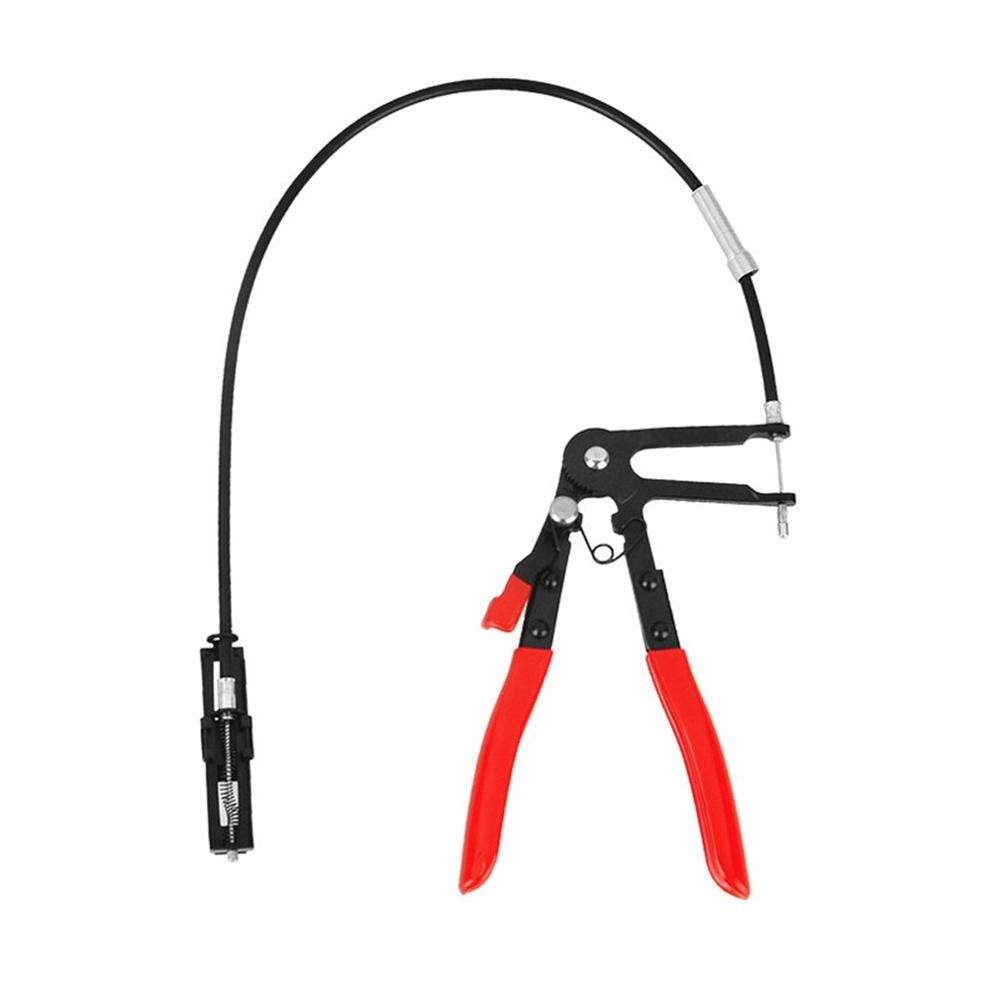 Alicates de abrazadera de manguera para coche Herramienta de extracción de manguera de tubo de agua para coche, abrazadera de Clip de manguera tipo anillo de banda plana, herramienta de mano: Rojo