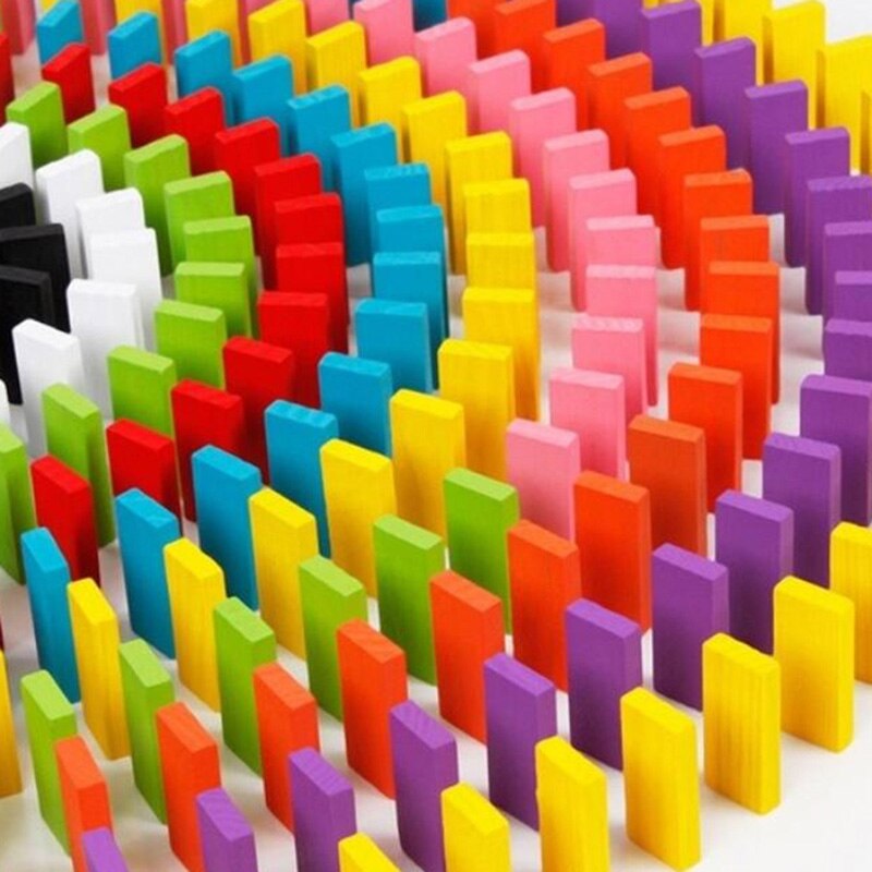 120Pcs Veel Bordspel Voor Kinderen Houten Domino Set Schilderen Kinderen Speelgoed Houten Speelgoed Domino