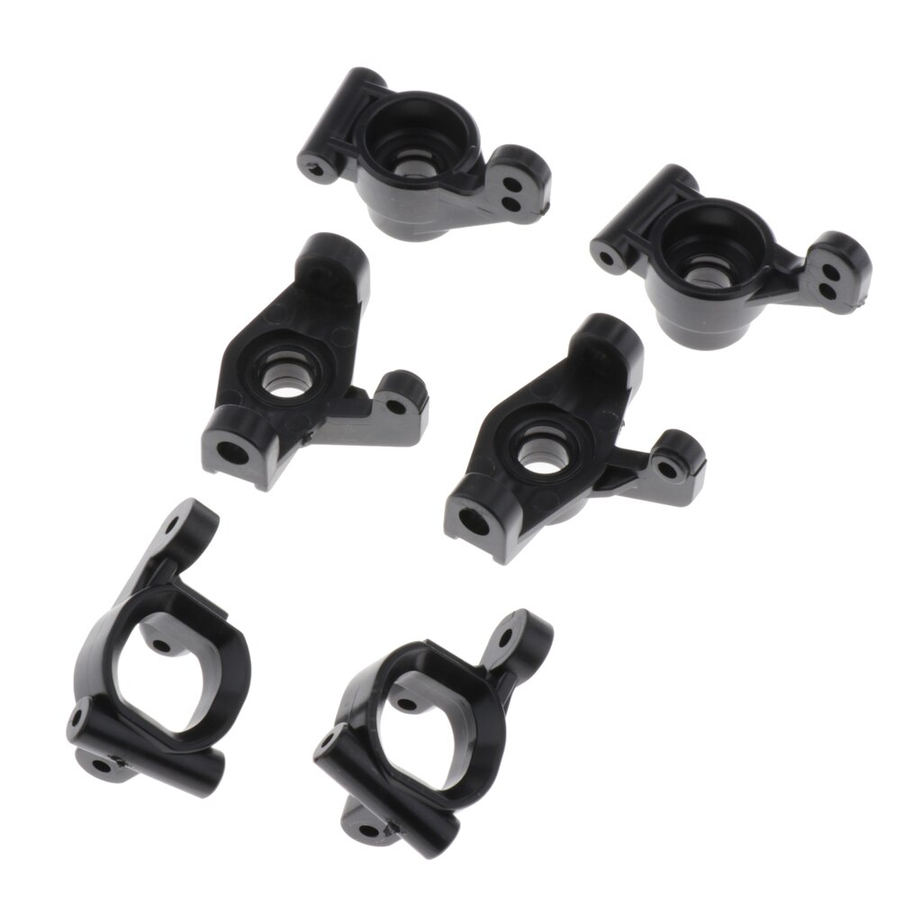 6pcs RC 1:14 Plastic Hub Carrier Upgrade Parts Black for WLtoys 144001 Car