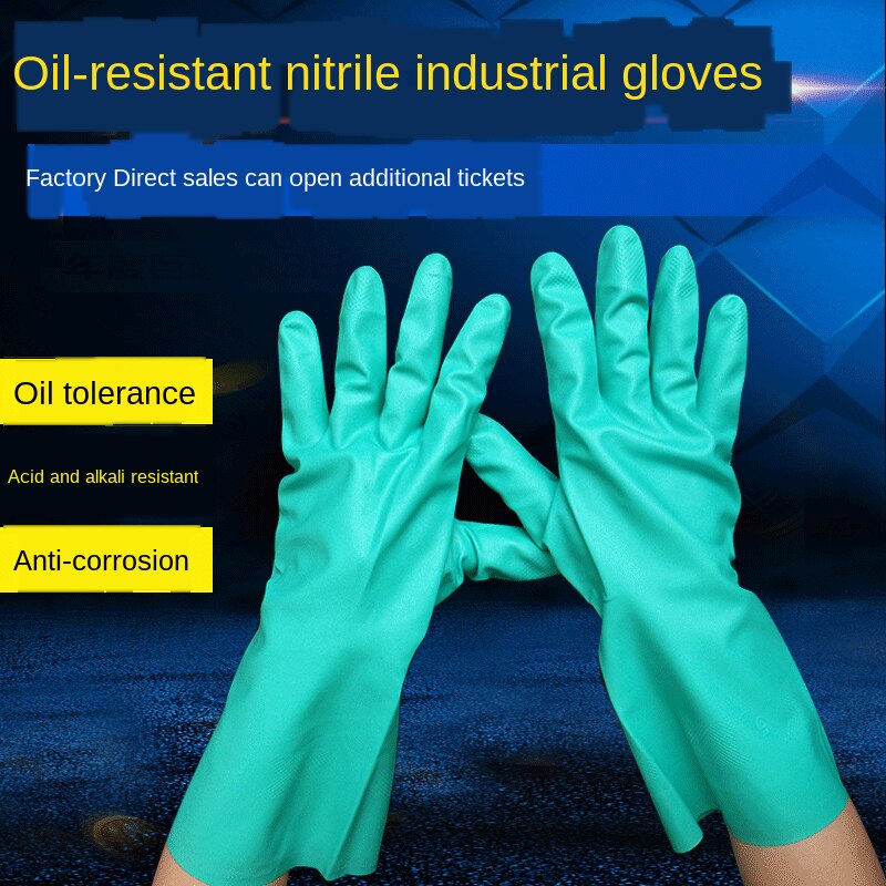 Ispessito di Protezione Guanti di Nitrile anti Allergia per il Lavoro di Lavaggio di uso domestico Processo di Uso Cucina per Lavare I Piatti