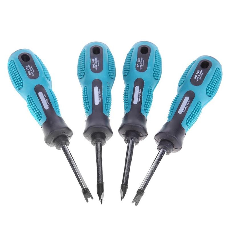 4pcs Multifunction U Fork Shape Antislip Chrome Vanadium Steel Screwdriver Set Multifunction CR-V Screw Driver Hand Tools Kit