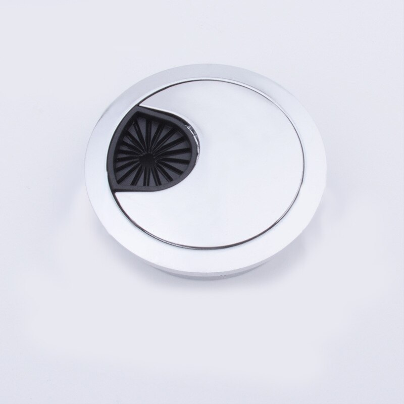 Couvre-fils de Table ronds en alliage de Zinc | Couvre-trous de sortie, Port pour ordinateur PC, câble de bureau, oeillet support de ligne 50mm/53mm/60mm/80mm: Polish Finish / 50mm